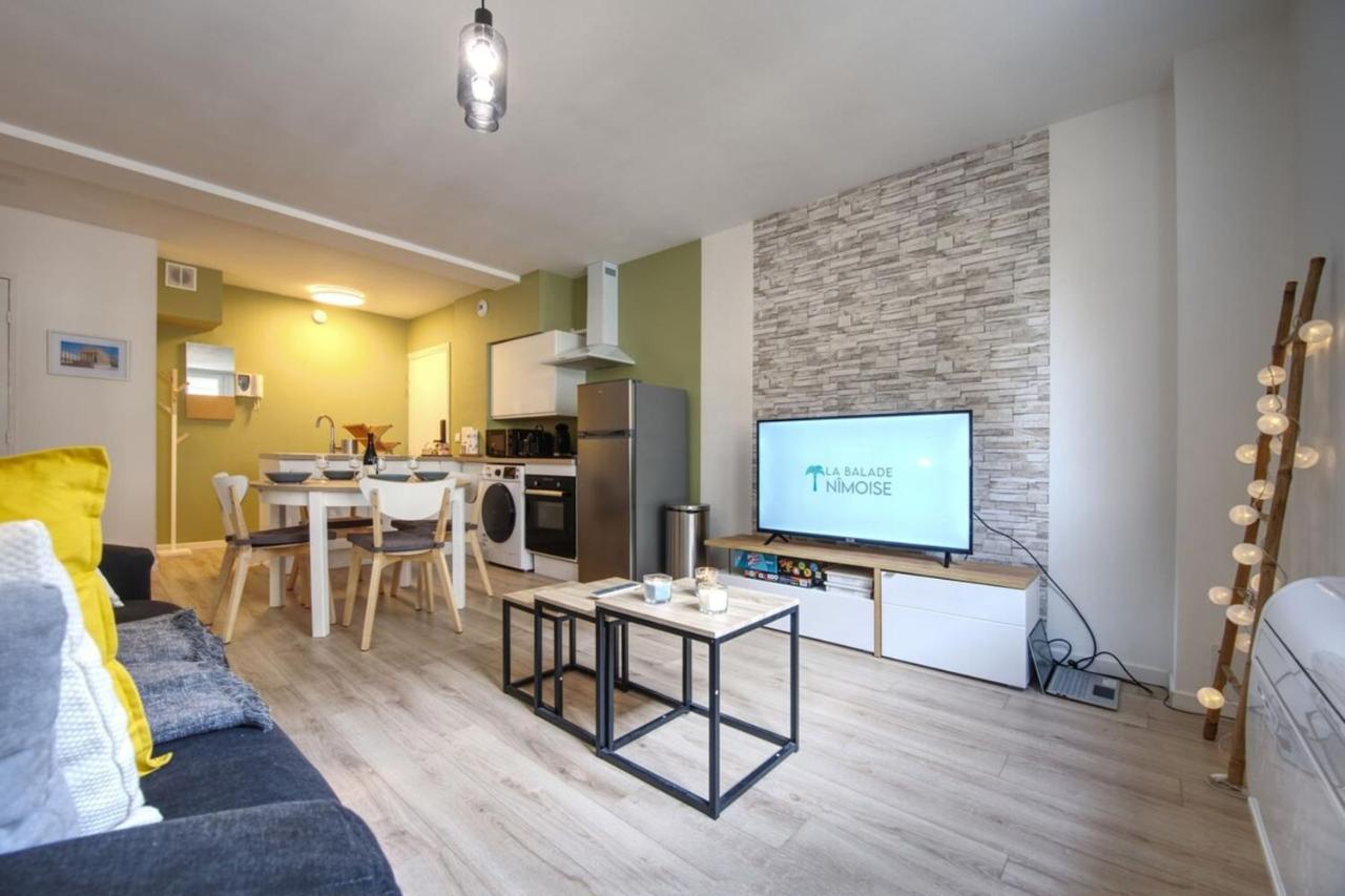 La Balade Nimoise Center Car Park Ac Apartment Nimes Bagian luar foto